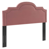 Modway MOD-6568-DUS Belinda Performance Velvet Twin Headboard Dusty Rose