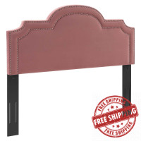 Modway MOD-6568-DUS Belinda Performance Velvet Twin Headboard Dusty Rose