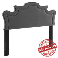 Modway MOD-6571-CHA Evangeline Performance Velvet Twin Headboard Charcoal