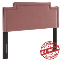 Modway MOD-6574-DUS Transfix Performance Velvet Twin Headboard Dusty Rose