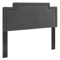 Modway MOD-6576-CHA Transfix Performance Velvet King/California King Headboard Charcoal