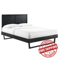 Modway MOD-6616-BLK Black Alana Full Wood Platform Bed With Angular Frame