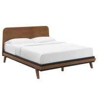 Modway MOD-6675-WAL Dylan Queen Platform Bed Walnut