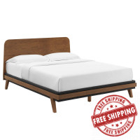 Modway MOD-6675-WAL Dylan Queen Platform Bed Walnut