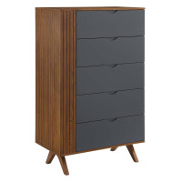 Modway MOD-6678-WAL-GRY Dylan Chest Walnut Gray
