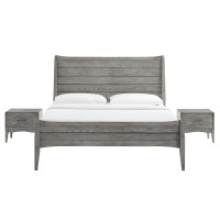 Modway MOD-6724-GRY-SET Gray Georgia 3 Piece King Bedroom Set