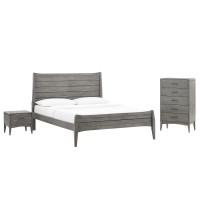 Modway MOD-6726-GRY-SET Gray Georgia 3 Piece King Bedroom Set