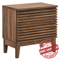 Modway MOD-6964-WAL Render Two-Drawer Nightstand Walnut
