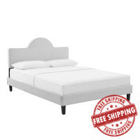 Modway MOD-7034-LGR Soleil Performance Velvet Full Bed Light Gray
