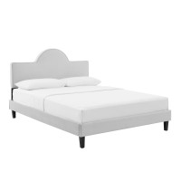 Modway MOD-7035-LGR Soleil Performance Velvet King Bed Light Gray