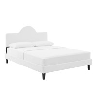 Modway MOD-7035-WHI Soleil Performance Velvet King Bed White