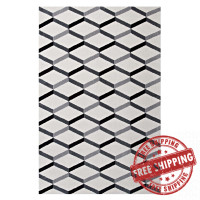 Modway R-1005A-58 Sigrun Geometric Chevron 5x8 Area Rug