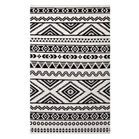 Modway R-1010A-810 Black and White Haku Geometric Moroccan Tribal 8x10 Area Rug