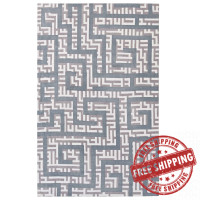 Modway R-1015B-58 Nahia Geometric Maze 5x8 Area Rug