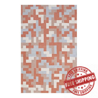 Modway R-1022B-58 Andela Interlocking Block Mosaic 5x8 Area Rug