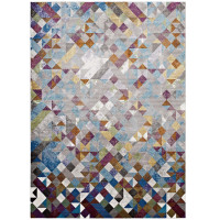 Modway R-1089A-810 Lavendula Triangle Mosaic 8x10 Area Rug