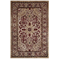 Modway R-1096A-58 Grania Ornate Vintage Floral Turkish 5x8 Area Rug