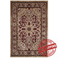 Modway R-1096A-58 Grania Ornate Vintage Floral Turkish 5x8 Area Rug