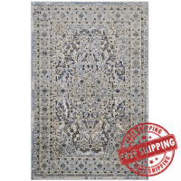 Modway R-1099A-58 Elqenna Ornate Vintage Floral Turkish 5x8 Area Rug