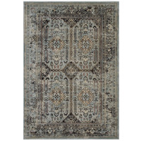 Modway R-1105A-810 Enye Distressed Vintage Floral Lattice 8x10 Area Rug