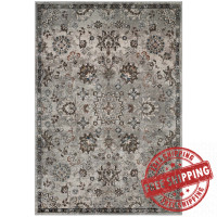 Modway R-1107A-58 Hana Distressed Vintage Floral
Lattice 5x8 Area Rug