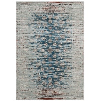Modway R-1110A-810 Hesper  Distressed Contemporary Floral Lattice 8x10 Area Rug