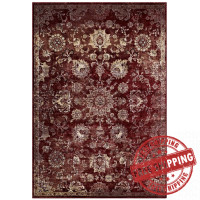 Modway R-1111A-58 Cynara Distressed Floral Persian
Medallion 5x8 Area Rug