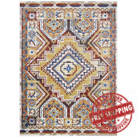 Modway R-1120A-46 Florita Distressed Southwestern Aztec 4x6 Area Rug