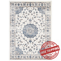 Modway R-1127B-58 Lilja Distressed Vintage Persian Medallion 5x8 Area Rug