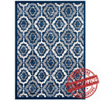 Modway R-1128B-58 Kalinda Rustic Vintage Moroccan Trellis 5x8 Area Rug