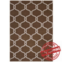 Modway R-1129A-58 Beltara Chain Link Transitional Trellis 5x8 Area Rug