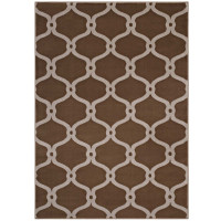 Modway R-1129A-810 Beltara Chain Link Transitional Trellis 8x10 Area Rug