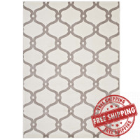 Modway R-1129C-58 Beltara Chain Link Transitional Trellis 5x8 Area Rug