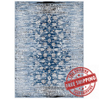 Modway R-1131A-58 Chiara Distressed Floral Lattice Contemporary 5x8 Area Rug