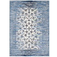 Modway R-1131B-58 Chiara Distressed Floral Lattice Contemporary 5x8 Area Rug
