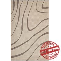 Modway R-1138A-58 Surge Swirl Abstract 5x8 Indoor and Outdoor Area Rug