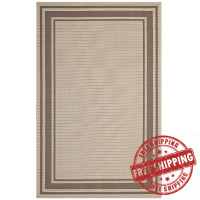 Modway R-1140A-58 Rim Solid Border 5x8 Indoor and Outdoor Area Rug