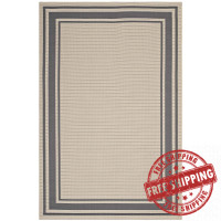 Modway R-1140D-58 Rim Solid Border 5x8 Indoor and Outdoor Area Rug