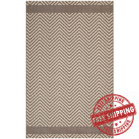 Modway R-1141A-58 Optica Chevron With End Borders 5x8 Indoor and Outdoor Area Rug