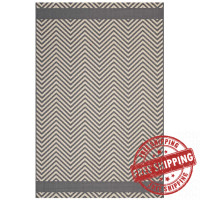 Modway R-1141B-58 Optica Chevron With End Borders 5x8 Indoor and Outdoor Area Rug
