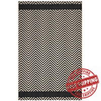 Modway R-1141C-58 Optica Chevron With End Borders 5x8 Indoor and Outdoor Area Rug