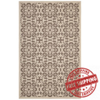 Modway R-1142A-58 Ariana Vintage Floral Trellis 5x8 Indoor and Outdoor Area Rug