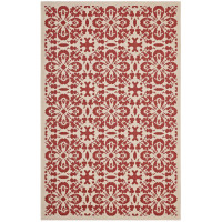Modway R-1142D-46 Red and Beige Ariana Vintage Floral Trellis 4x6 Indoor and Outdoor Area Rug