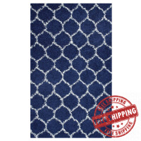 Modway R-1143A-58 Solvea Moroccan Trellis 5x8 Shag Area Rug