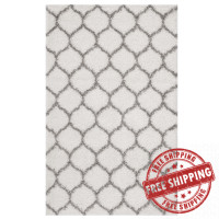 Modway R-1143C-58 Solvea Moroccan Trellis 5x8 Shag Area Rug