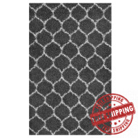 Modway R-1143D-58 Solvea Moroccan Trellis 5x8 Shag Area Rug