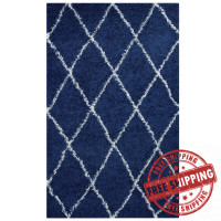 Modway R-1144A-58 Toryn Diamond Lattice 5x8 Shag Area Rug