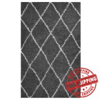 Modway R-1144D-58 Toryn Diamond Lattice 5x8 Shag Area Rug