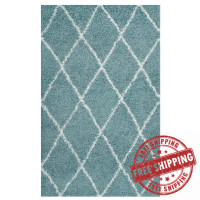 Modway R-1144E-58 Toryn Diamond Lattice 5x8 Shag Area Rug