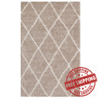 Modway R-1144F-58 Toryn Diamond Lattice 5x8 Shag Area Rug